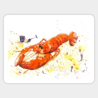 Sunbathing Lobster Sticker